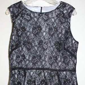 Clues Collection Black Lace Sleeveless Blouse